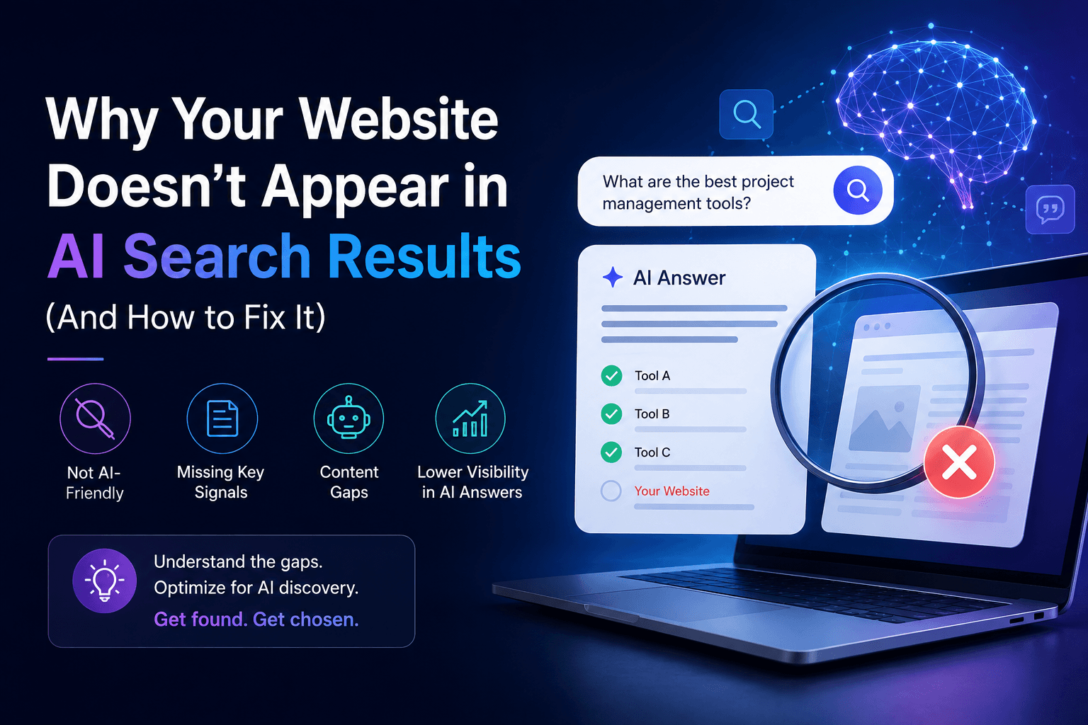 Why Your Website Doesn't Appear in AI Search Results (And How to Fix It)